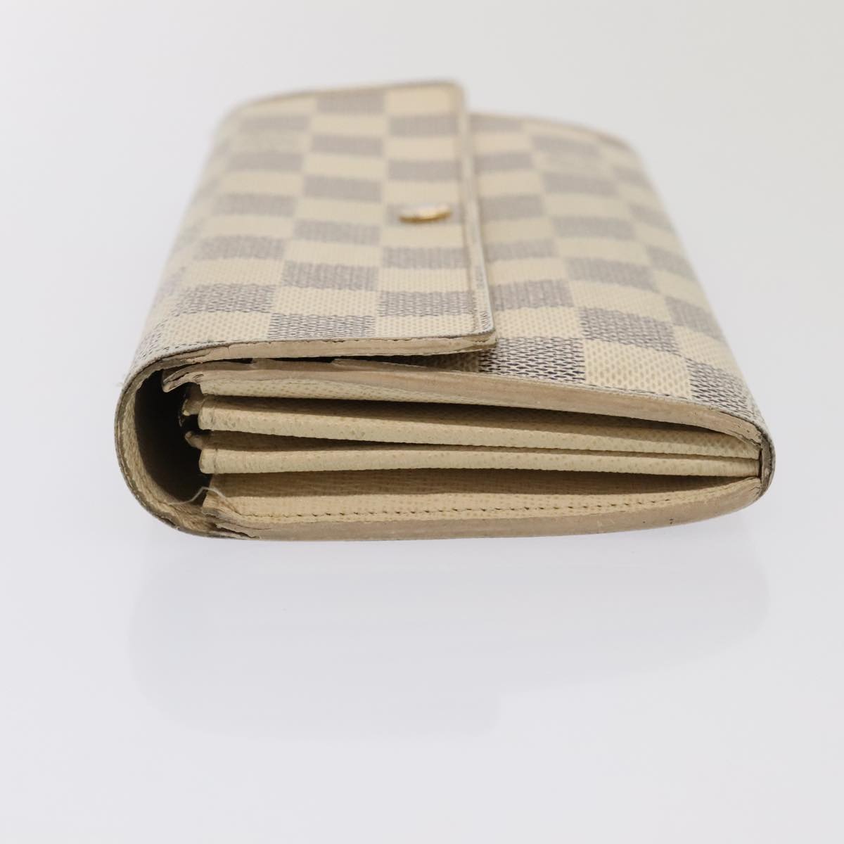 LOUIS VUITTON Damier Azur Portefeuille Sarah Long Wallet N63208 LV Auth 92253