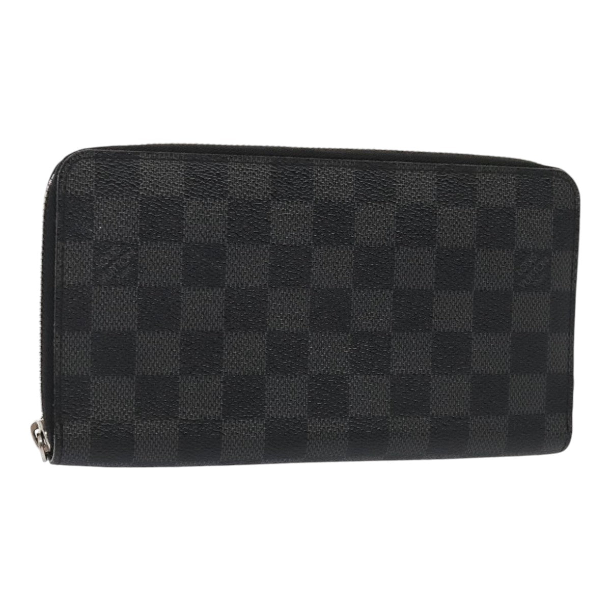 LOUIS VUITTON Damier Graphite Zippy Organizer Long Wallet N63077 LV Auth 92254