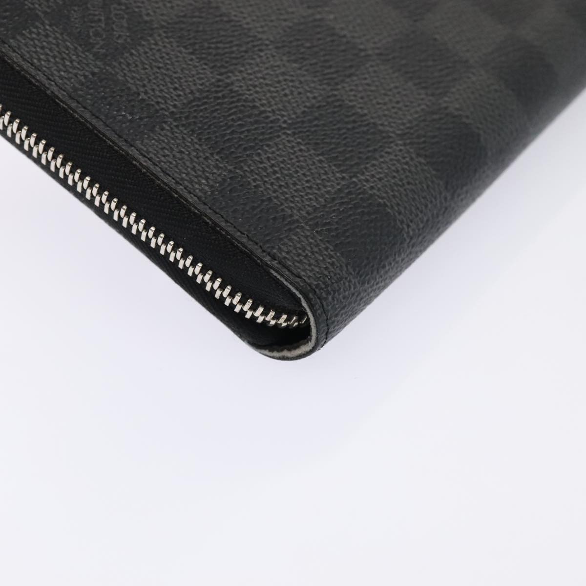 LOUIS VUITTON Damier Graphite Zippy Organizer Long Wallet N63077 LV Auth 92254