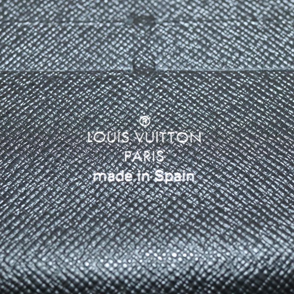 LOUIS VUITTON Damier Graphite Zippy Organizer Long Wallet N63077 LV Auth 92254