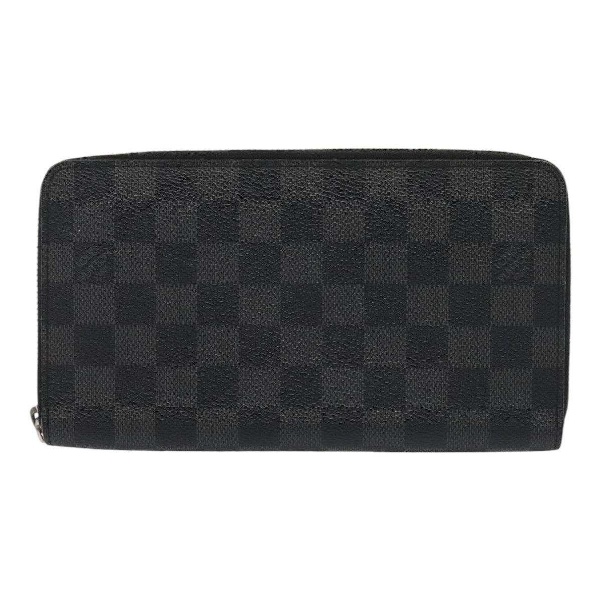 LOUIS VUITTON Damier Graphite Zippy Organizer Long Wallet N63077 LV Auth 92254