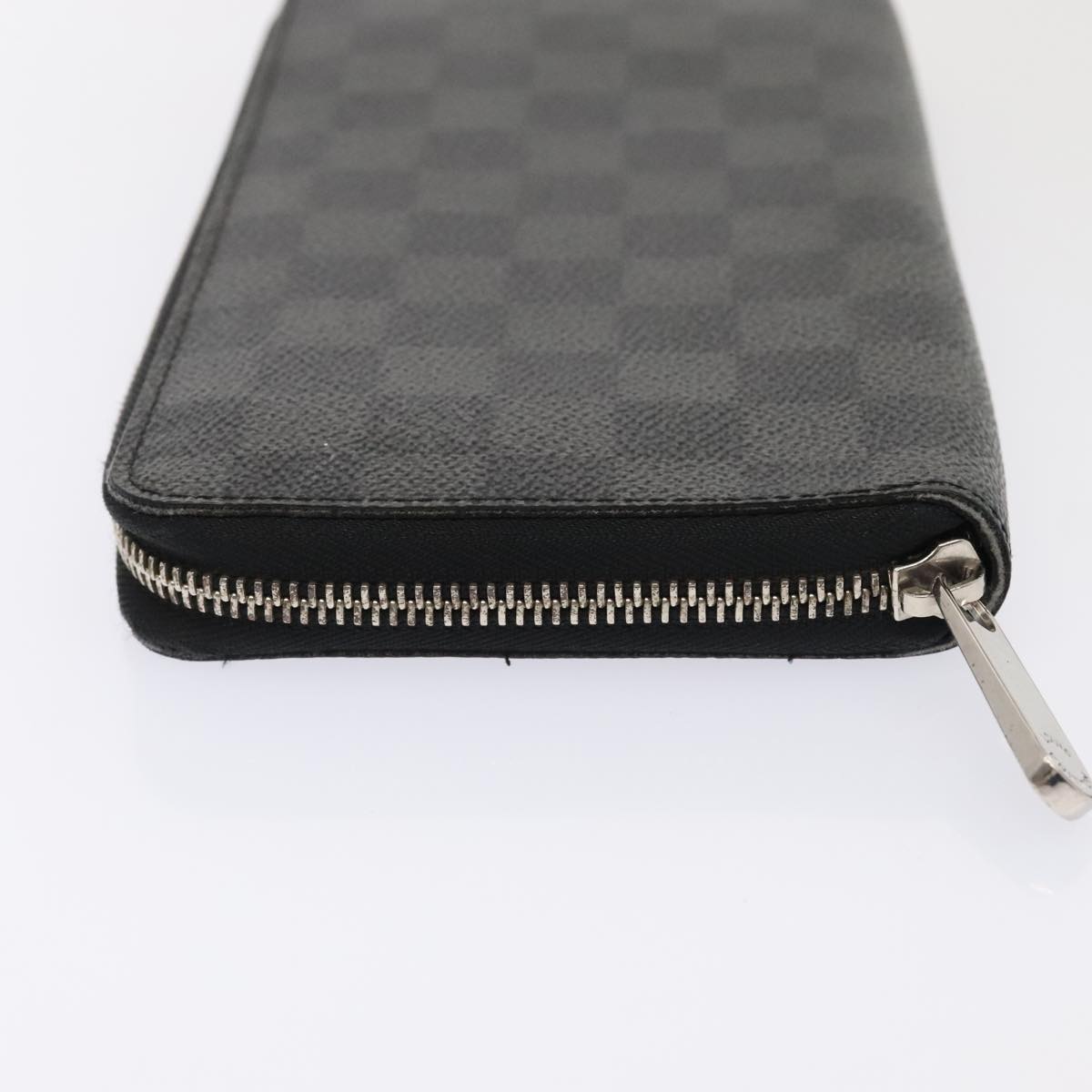 LOUIS VUITTON Damier Graphite Zippy Organizer Long Wallet N63077 LV Auth 92254