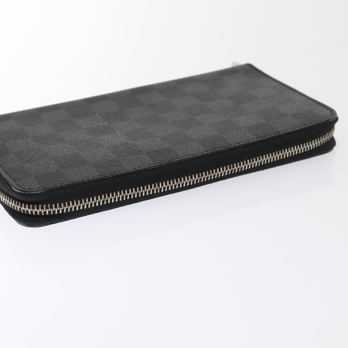 LOUIS VUITTON Damier Graphite Zippy Organizer Long Wallet N63077 LV Auth 92254