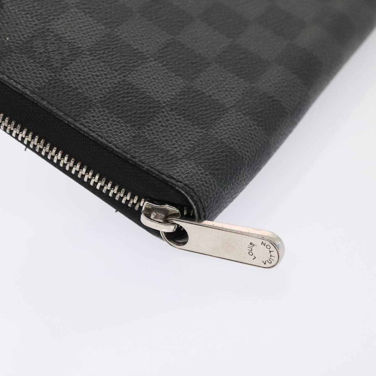 LOUIS VUITTON Damier Graphite Zippy Organizer Long Wallet N63077 LV Auth 92254