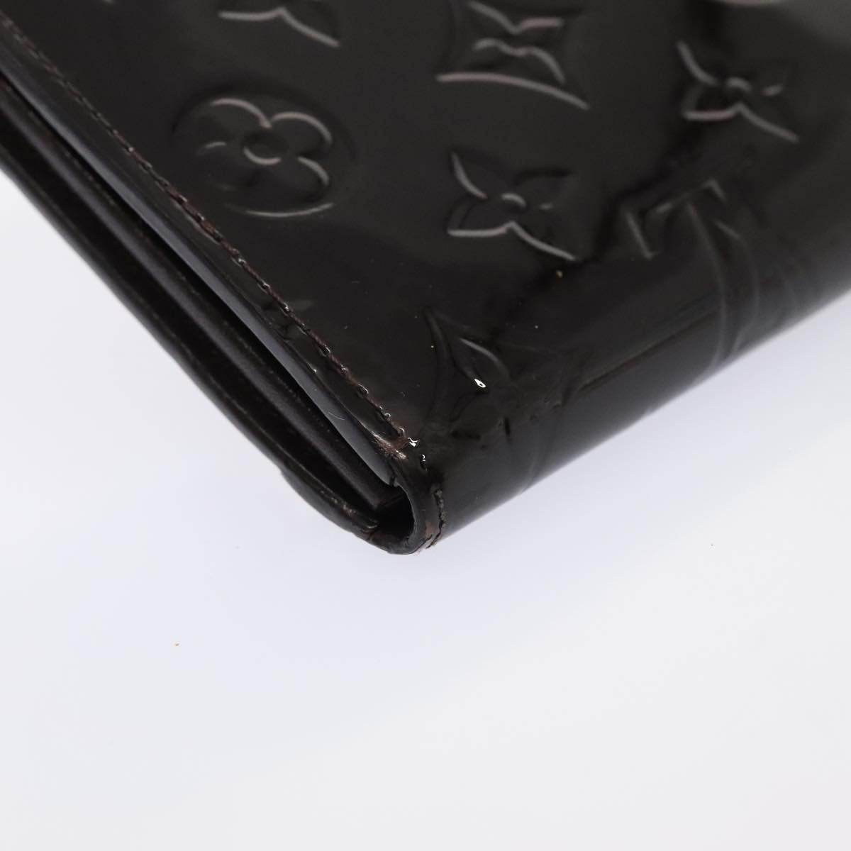 LOUIS VUITTON Vernis Portefeuille Mira Long Wallet Amarante M90994 LV Auth 92270