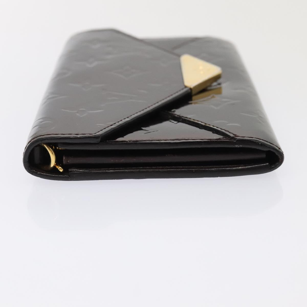 LOUIS VUITTON Vernis Portefeuille Mira Long Wallet Amarante M90994 LV Auth 92270