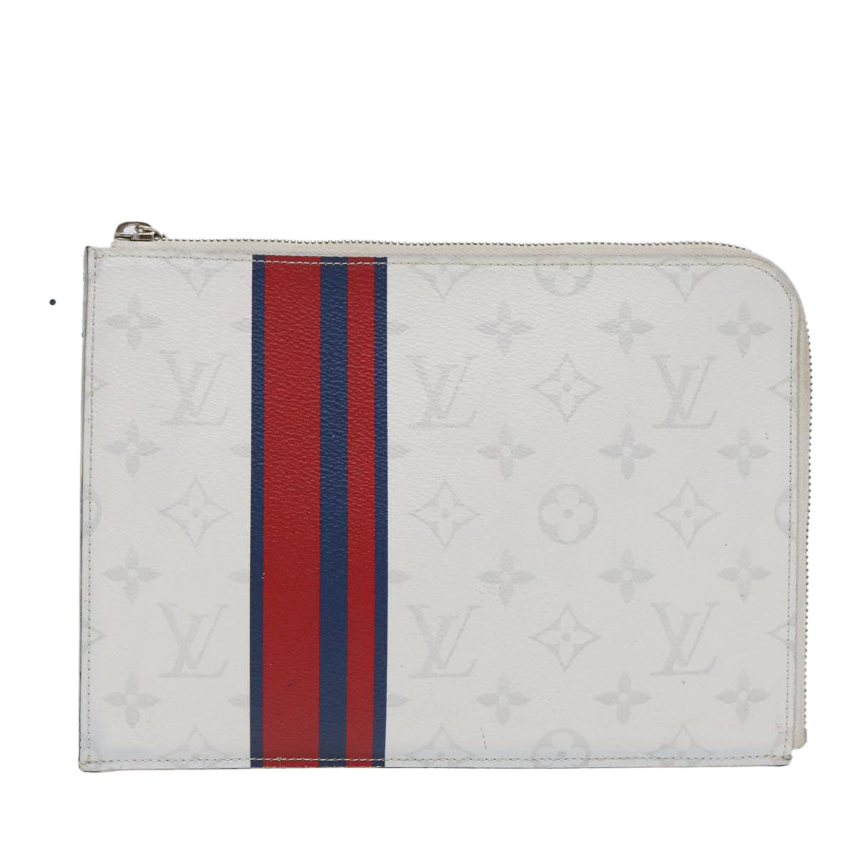 LOUIS VUITTON Monogram White Pochette Jules PM Clutch Bag M61745 LV Auth 92286