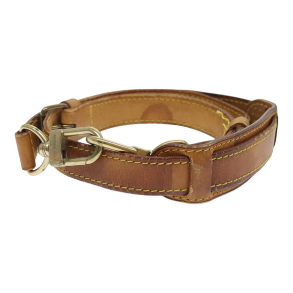LOUIS VUITTON Verstellbarer Schulterriemen Leder 32.3""""""""""""""""-39"""""""""""""""" Beige LV Auth 92287