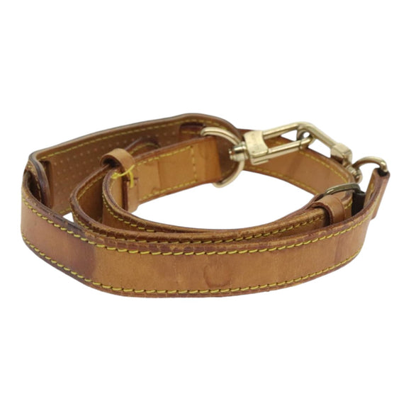 LOUIS VUITTON Adjustable Shoulder Strap Leather 32.3""""""""""""""""-39"""""""""""""""" Beige LV Auth 92287