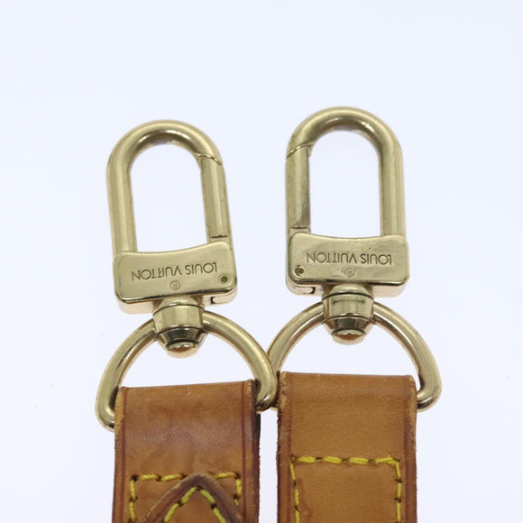 LOUIS VUITTON Adjustable Shoulder Strap Leather 32.3""""""""""""""""-39"""""""""""""""" Beige LV Auth 92287
