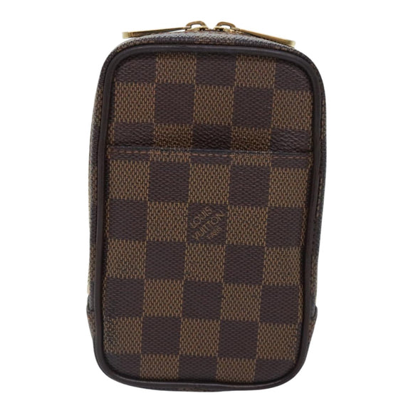 LOUIS VUITTON Damier Ebene Etui Okapi PM Pouch N61738 LV Auth 92311