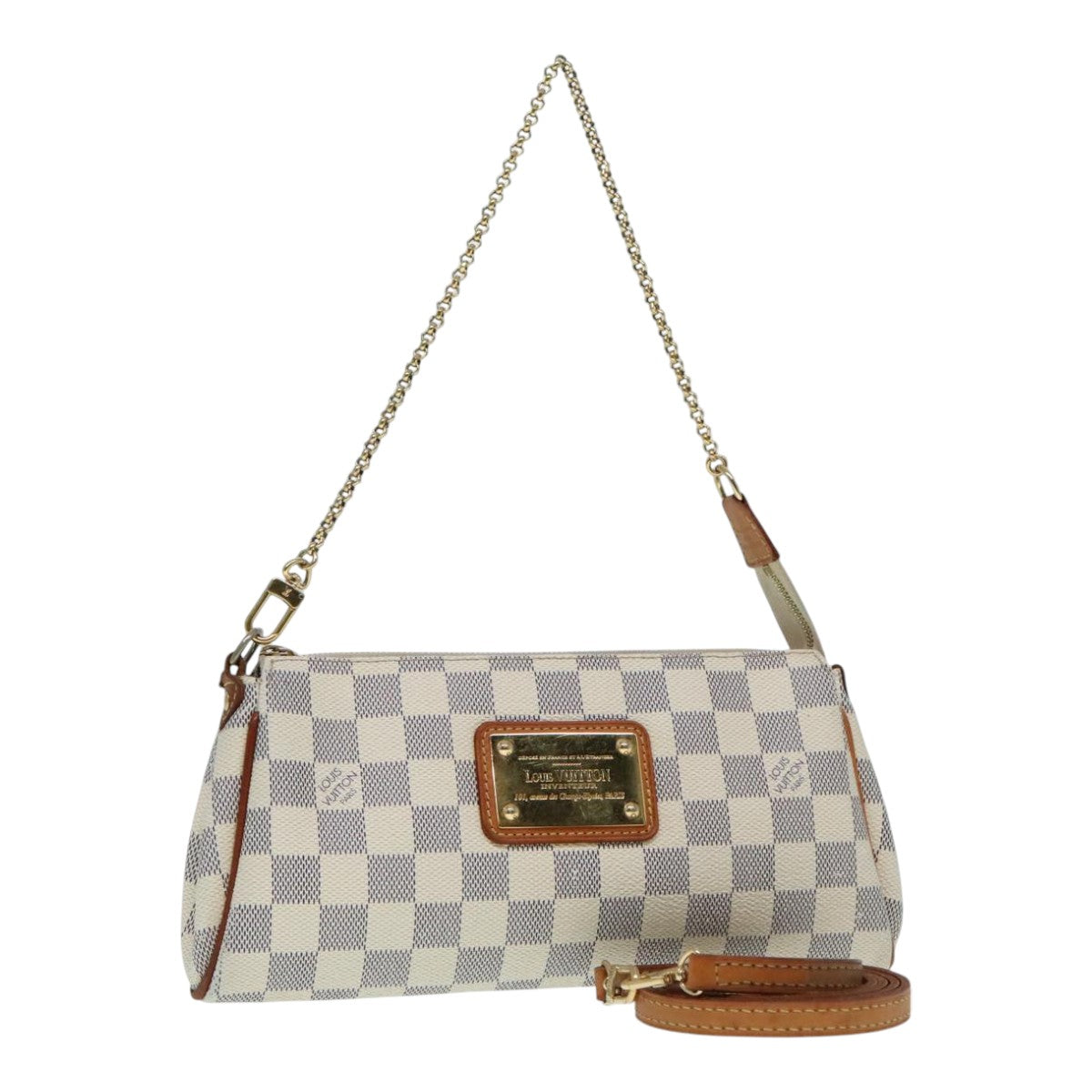 LOUIS VUITTON Damier Azur Eva Shoulder Bag 2way N55214 LV Auth 92312