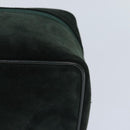 GUCCI Kosmetiketui Wildleder Grün Silber 032 1705 0140 Auth 92325-15