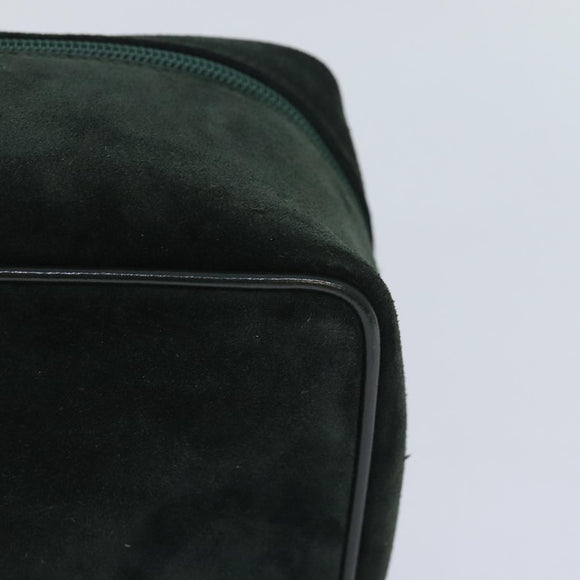 GUCCI Kosmetiketui Wildleder Grün Silber 032 1705 0140 Auth 92325