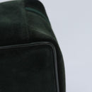 GUCCI Vanity Pouch Suede Green Silver 032 1705 0140 Auth 92325-9
