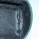 GUCCI Vanity Pouch Suede Green Silver 032 1705 0140 Auth 92325-17