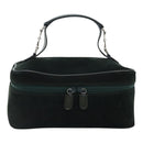 GUCCI Vanity Pouch Suede Green Silver 032 1705 0140 Auth 92325-13