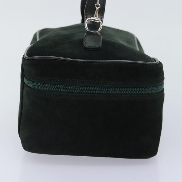 GUCCI Kosmetiketui Wildleder Grün Silber 032 1705 0140 Auth 92325