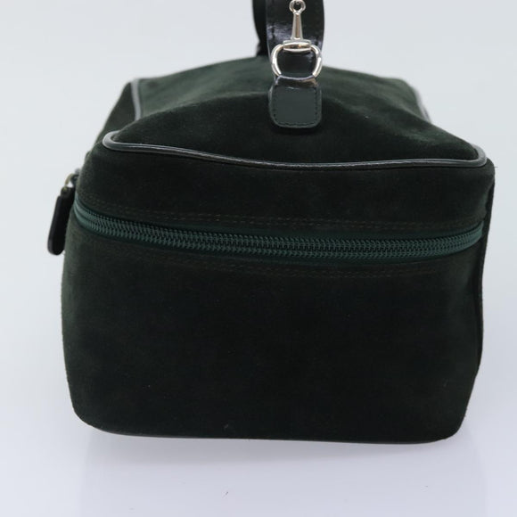 GUCCI Kosmetiketui Wildleder Grün Silber 032 1705 0140 Auth 92325