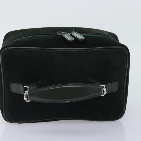 GUCCI Kosmetiketui Wildleder Grün Silber 032 1705 0140 Auth 92325