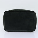GUCCI Vanity Pouch Suede Green Silver 032 1705 0140 Auth 92325-5