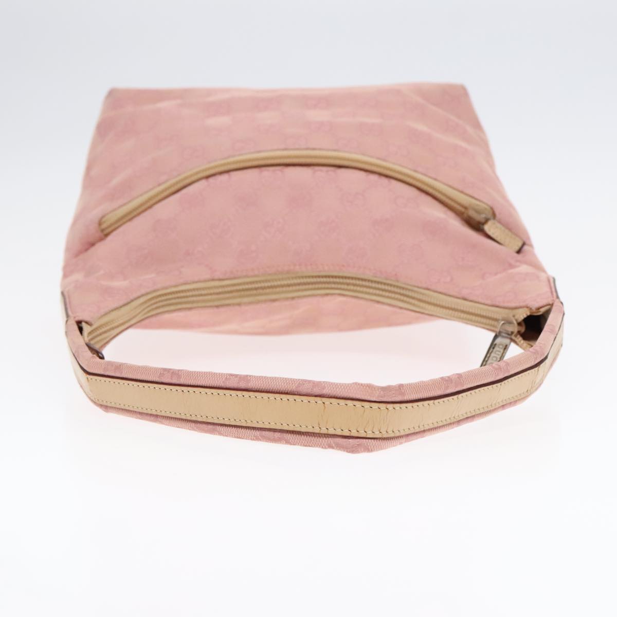 GUCCI GG Canvas Shoulder Bag Pink Silver 001 3386 Auth 92332