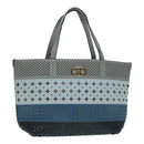 Salvatore Ferragamo Tote Bag Leather Gray Gold Auth 92341-1