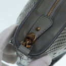 Salvatore Ferragamo Tote Bag Leather Gray Gold Auth 92341-23