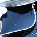 Salvatore Ferragamo Tote Bag Leather Gray Gold Auth 92341-27