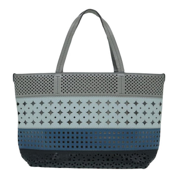 Salvatore Ferragamo Tote Bag Leather Gray Gold Auth 92341 - 0