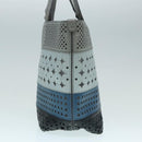 Salvatore Ferragamo Tote Bag Leather Gray Gold Auth 92341-3