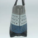 Salvatore Ferragamo Tote Bag Leather Gray Gold Auth 92341-4