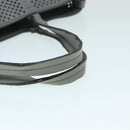 Salvatore Ferragamo Tote Bag Leather Gray Gold Auth 92341-7