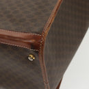 CELINE Macadam Canvas Trunk PVC Leather Gold Brown Auth 92361-8