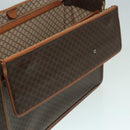 CELINE Macadam Canvas Trunk PVC Leather Gold Brown Auth 92361-9