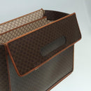 CELINE Macadam Canvas Trunk PVC Leather Gold Brown Auth 92361-10