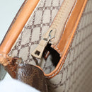 CELINE Macadam Canvas Trunk PVC Leather Gold Brown Auth 92361-27