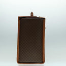 CELINE Macadam Canvas Trunk PVC Leather Gold Brown Auth 92361-3
