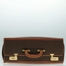 CELINE Macadam Canvas Trunk PVC Leather Gold Brown Auth 92361-5