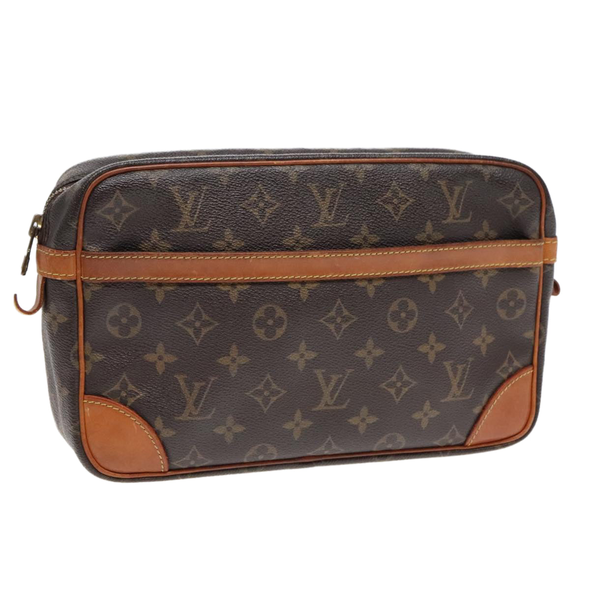 LOUIS VUITTON Monogram Compiegne 28 Clutch Bag M51845 LV Auth 92384