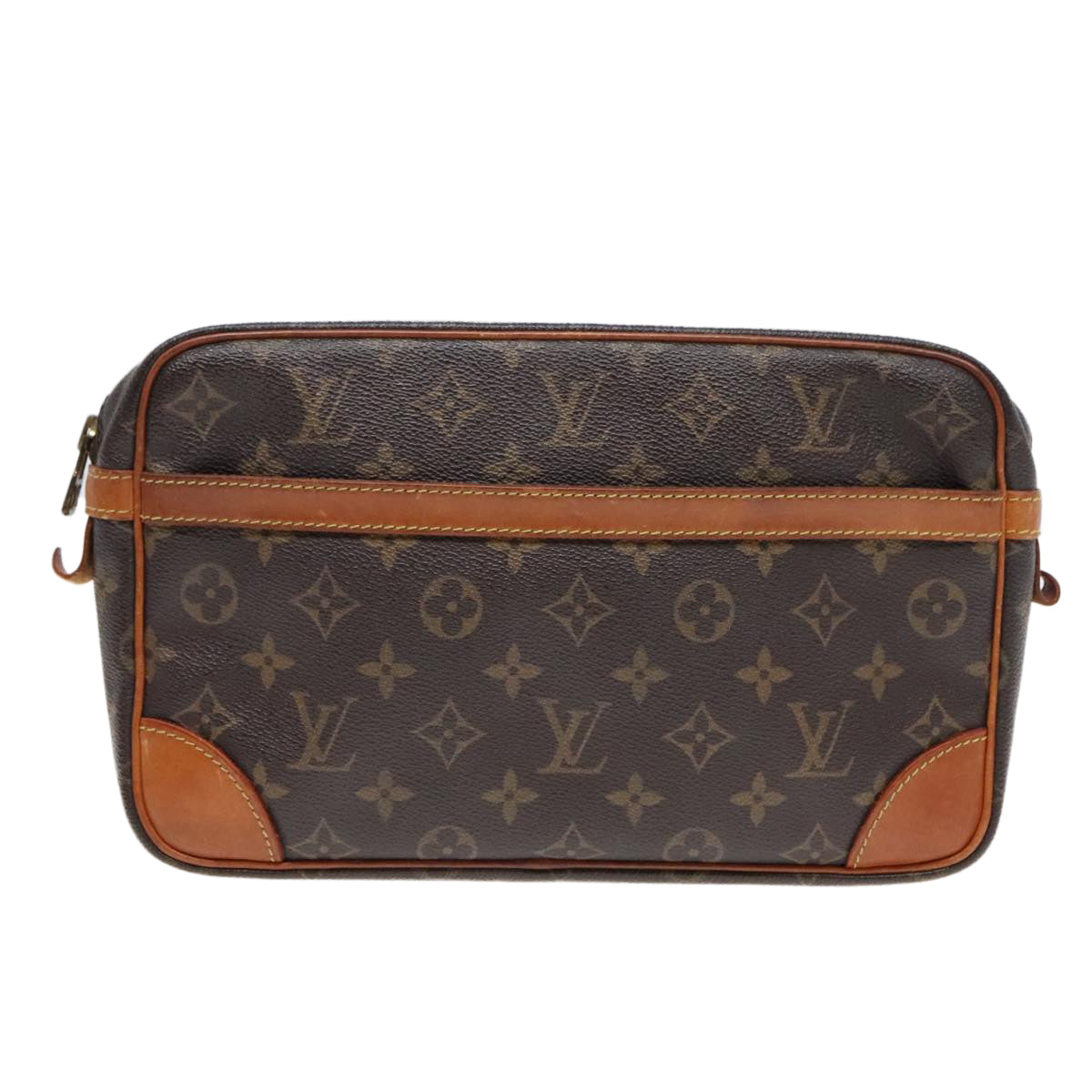 LOUIS VUITTON Monogram Compiegne 28 Clutch Bag M51845 LV Auth 92384