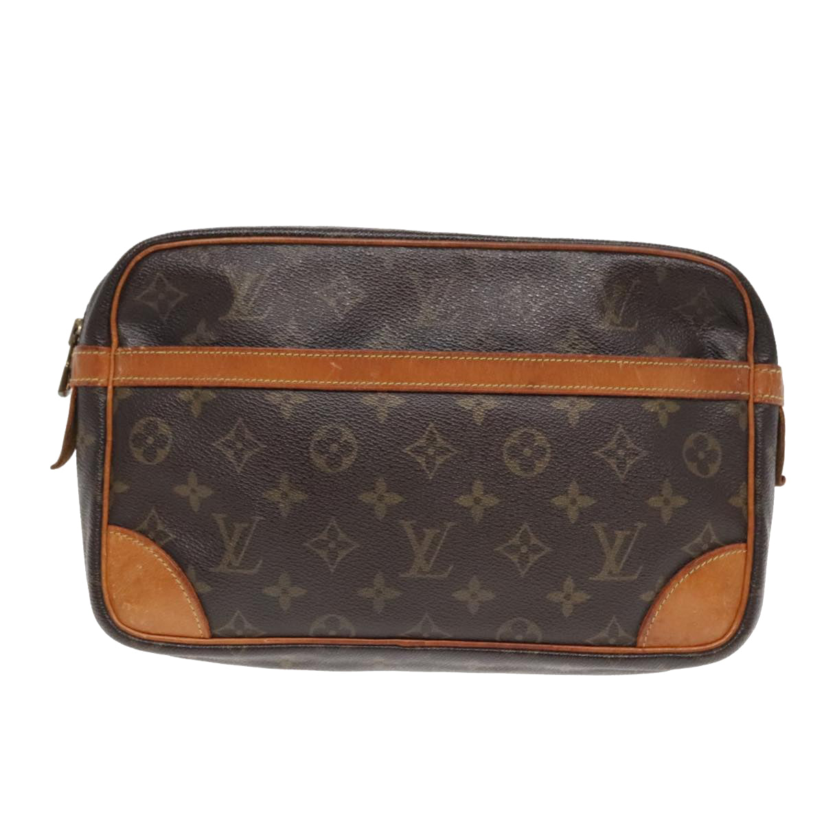 LOUIS VUITTON Monogram Compiegne 28 Clutch Bag M51845 LV Auth 92387