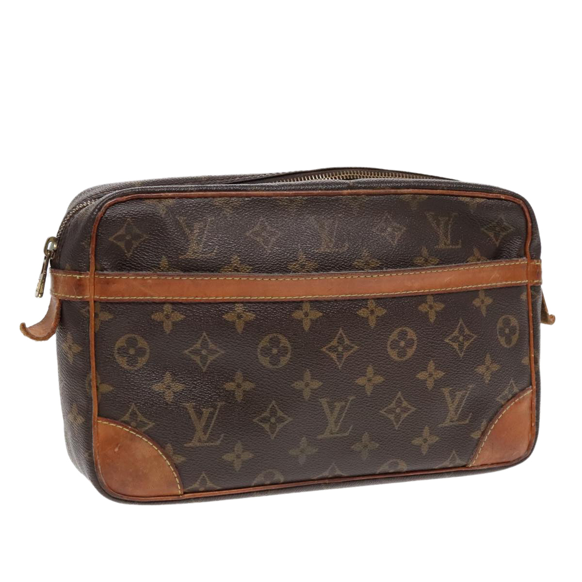 LOUIS VUITTON Monogram Compiegne 28 Clutch Bag M51845 LV Auth 92392