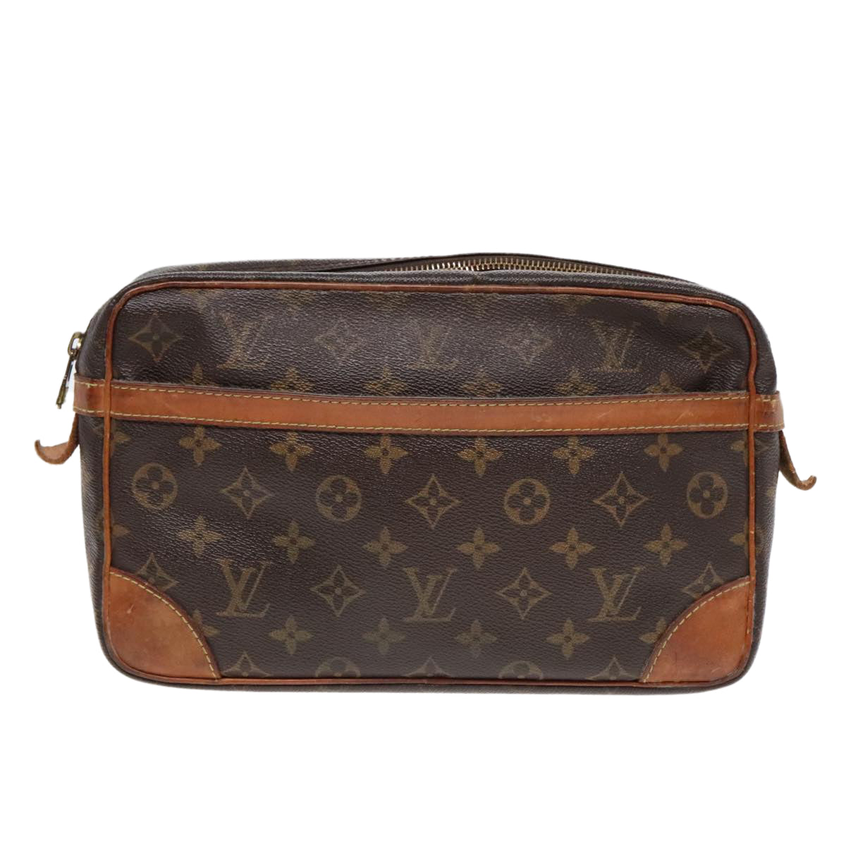 LOUIS VUITTON Monogram Compiegne 28 Clutch Bag M51845 LV Auth 92392