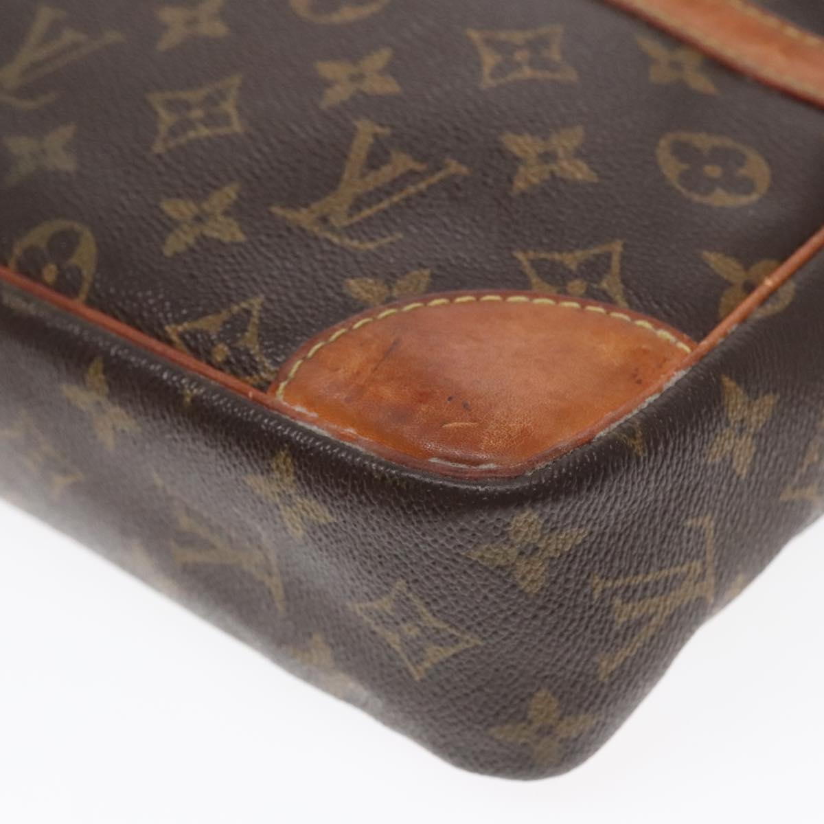 LOUIS VUITTON Monogram Compiegne 28 Clutch Bag M51845 LV Auth 92392