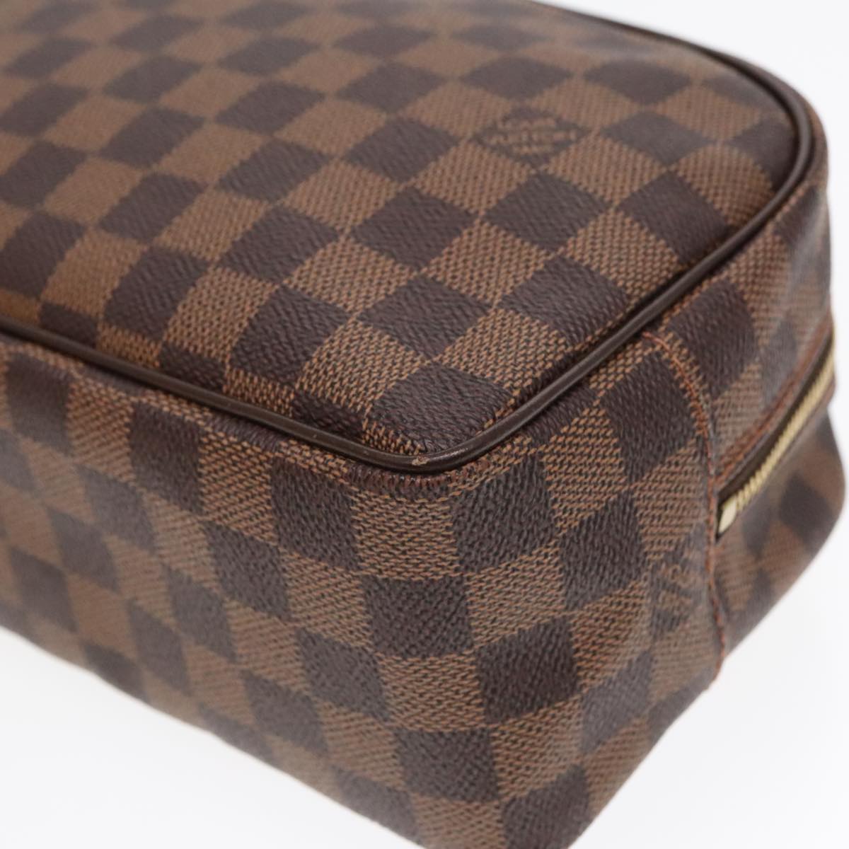 LOUIS VUITTON Damier Ebene Trousse Toilette 25 Clutch Bag N47624 LV Auth 92402