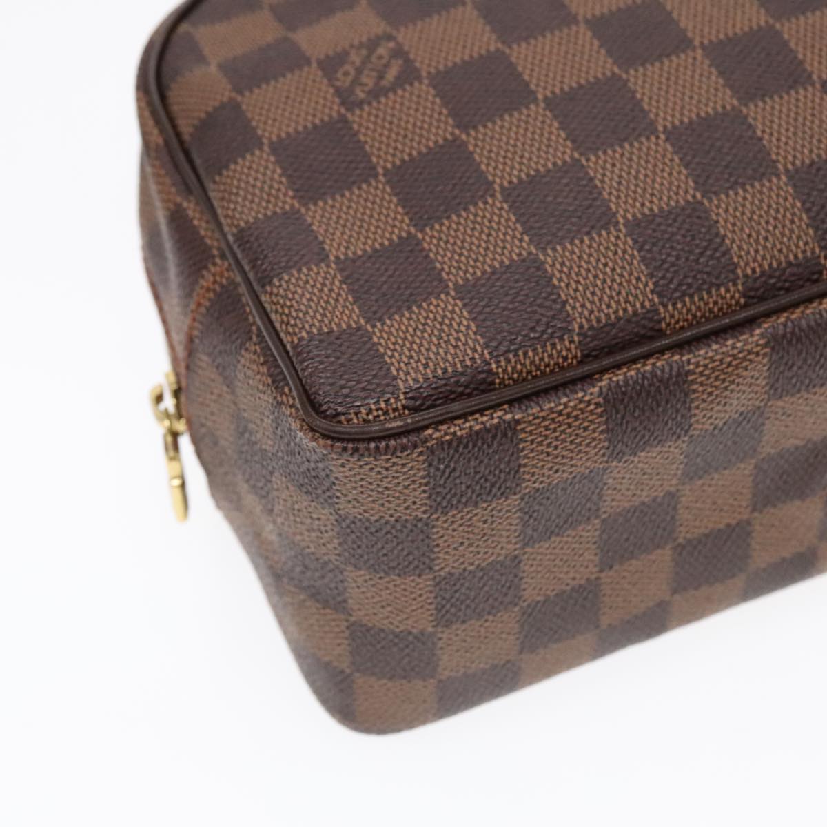 LOUIS VUITTON Damier Ebene Trousse Toilette 25 Clutch Bag N47624 LV Auth 92402