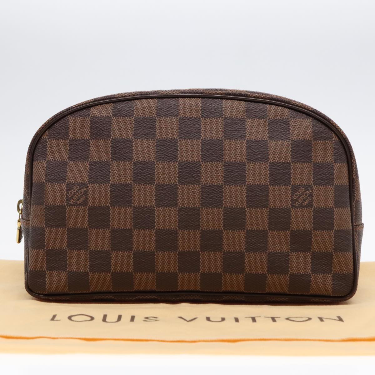 LOUIS VUITTON Damier Ebene Trousse Toilette 25 Clutch Bag N47624 LV Auth 92402