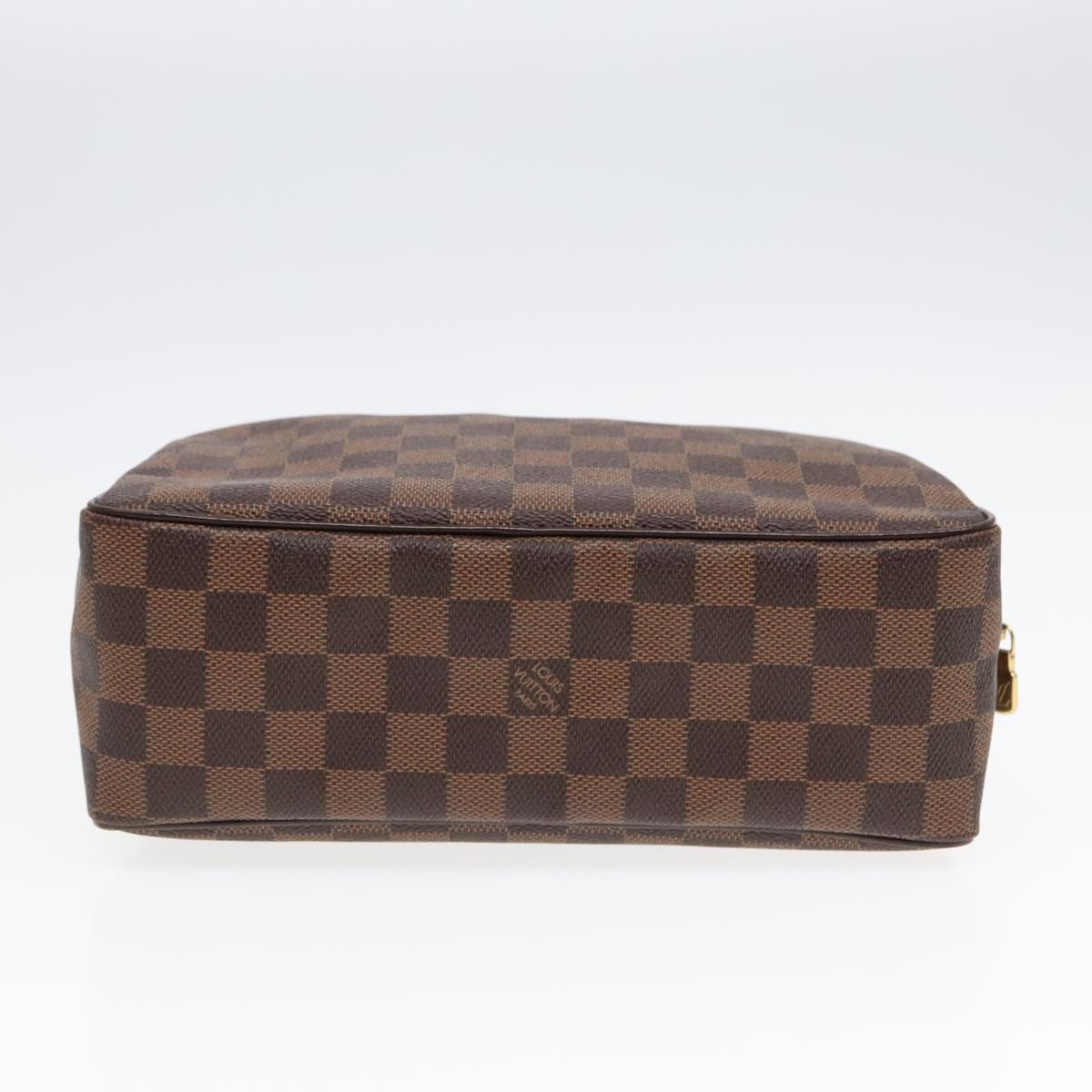 LOUIS VUITTON Damier Ebene Trousse Toilette 25 Clutch Bag N47624 LV Auth 92402