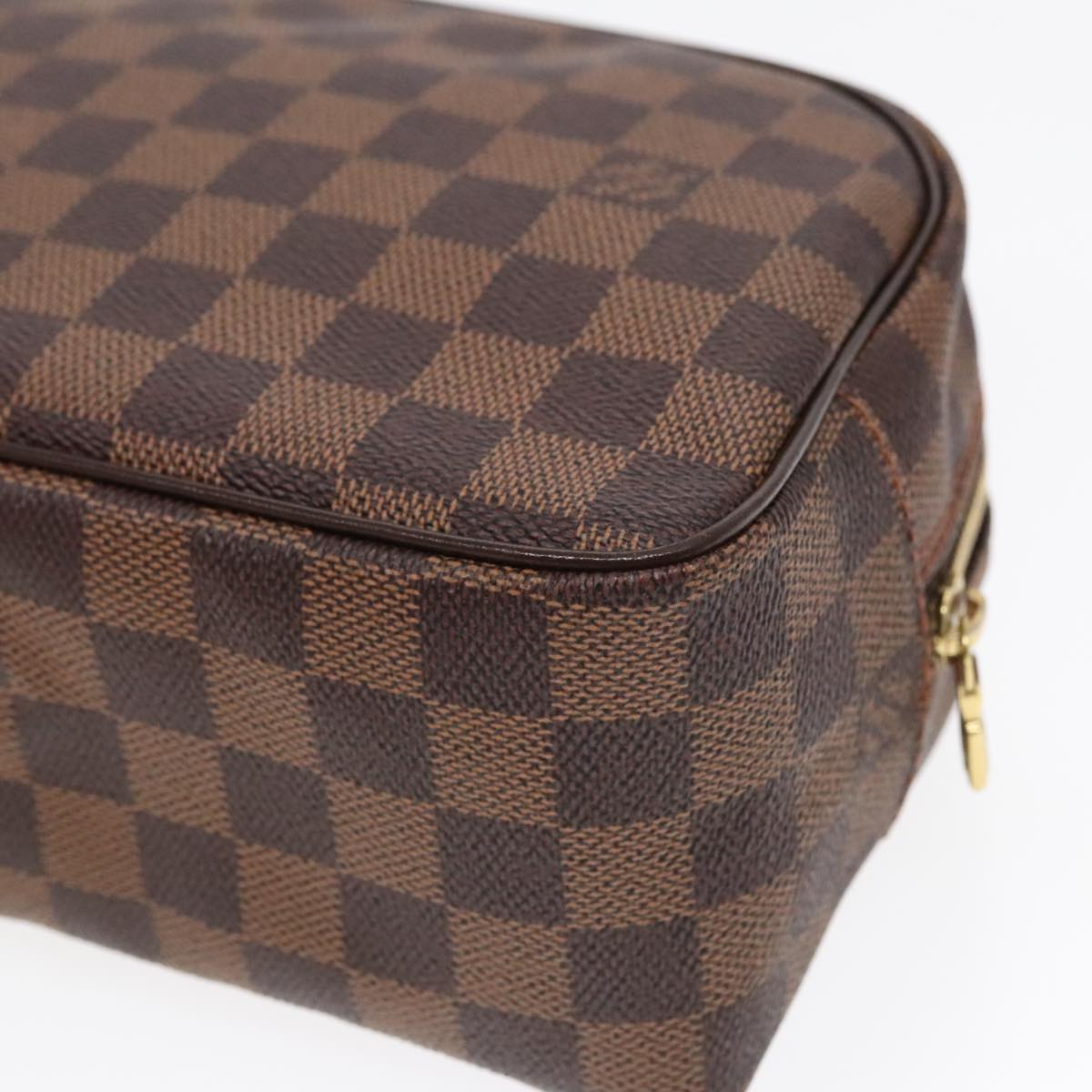 LOUIS VUITTON Damier Ebene Trousse Toilette 25 Clutch Bag N47624 LV Auth 92402